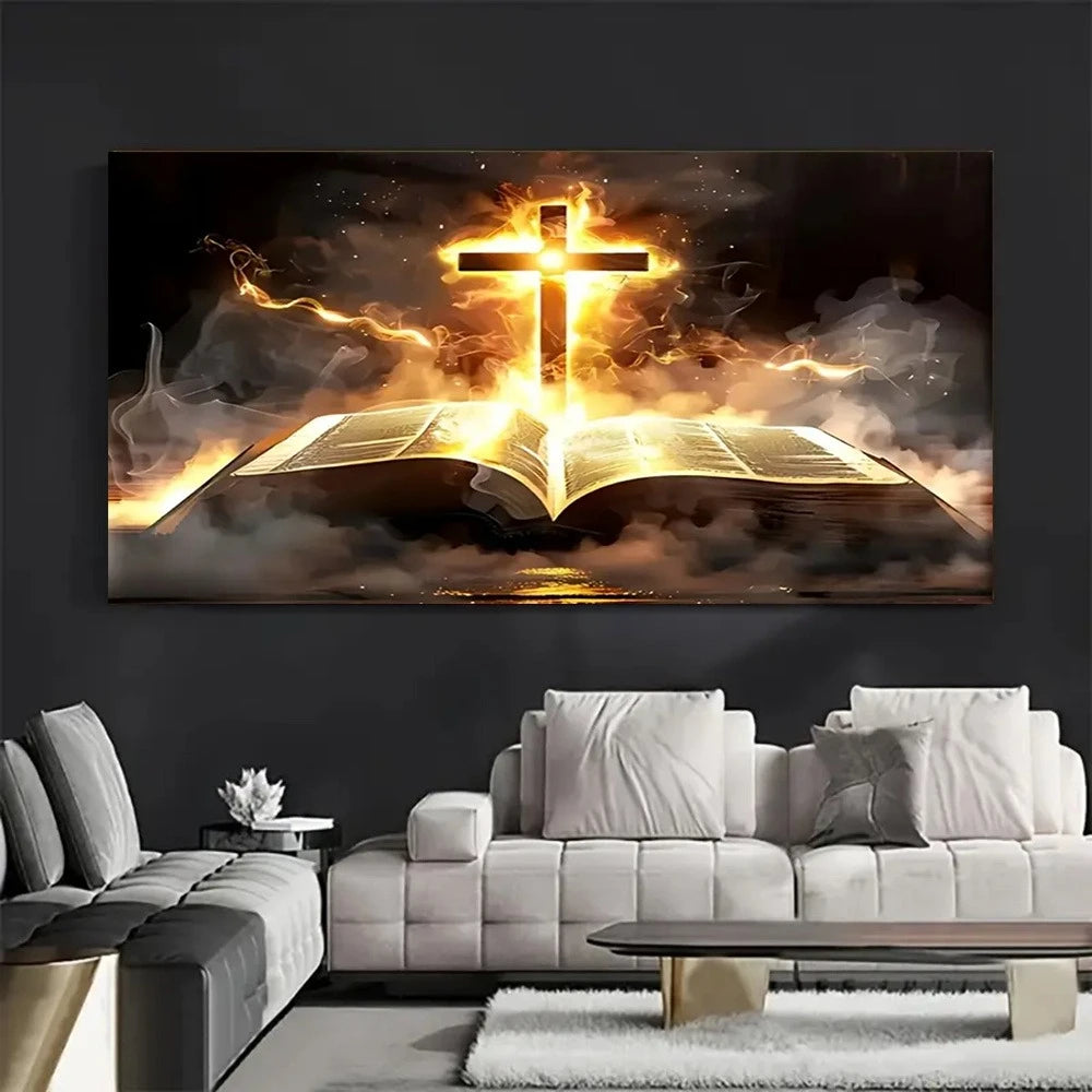 Christian Religion Bible Cross Posters and Prints Canvas Painting Wall