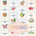 30pcs Bible Prayer Cards With Uplifting Illustration Scripture Verse