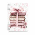 Vintage Floral Spiral Notebook Pink Book Stack Journal Planner for