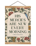 Christian Poster  Art , Christian Bible Verse His Mercies are Boho