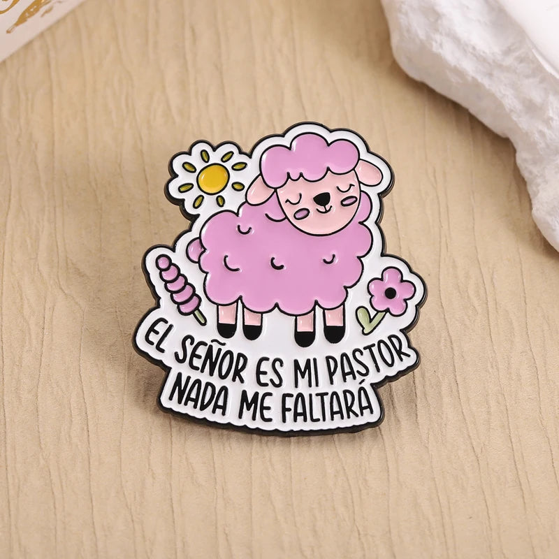 The Lord is My Shepherd Enamel Pin Christian Easter Religious Faith