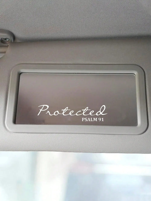 Bible Verse Mirror Sticker – "Psalm 91: Under Protection" Christian