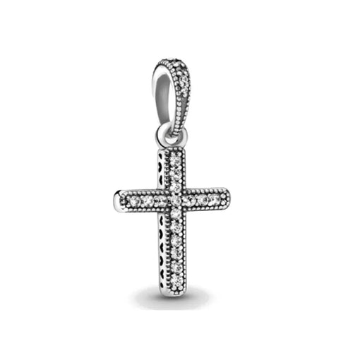 2024 New 925 Silver Jesus Cross The Holy Bible Pendant Charms Beads