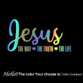Jesus The Way Truth Life Sticker For Car Window Decor Religious Decal