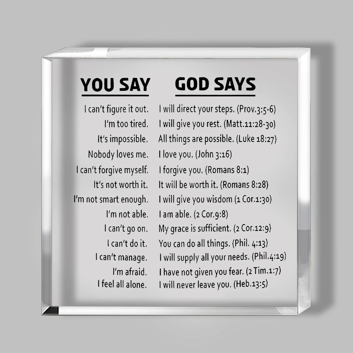 1pc Baptism Bible Verse Christian Gift Acrylic Sign Decoration