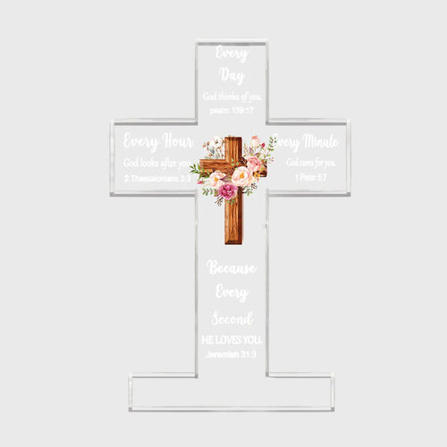 1pc Acrylic Cross - Bible Verses and Prayers, Inspirational Christian