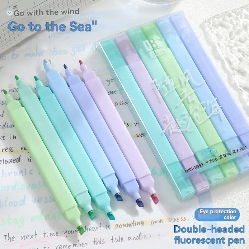 6/12 Colors Highlighters Cute Pastel Pens Bible Pens Soft Tip