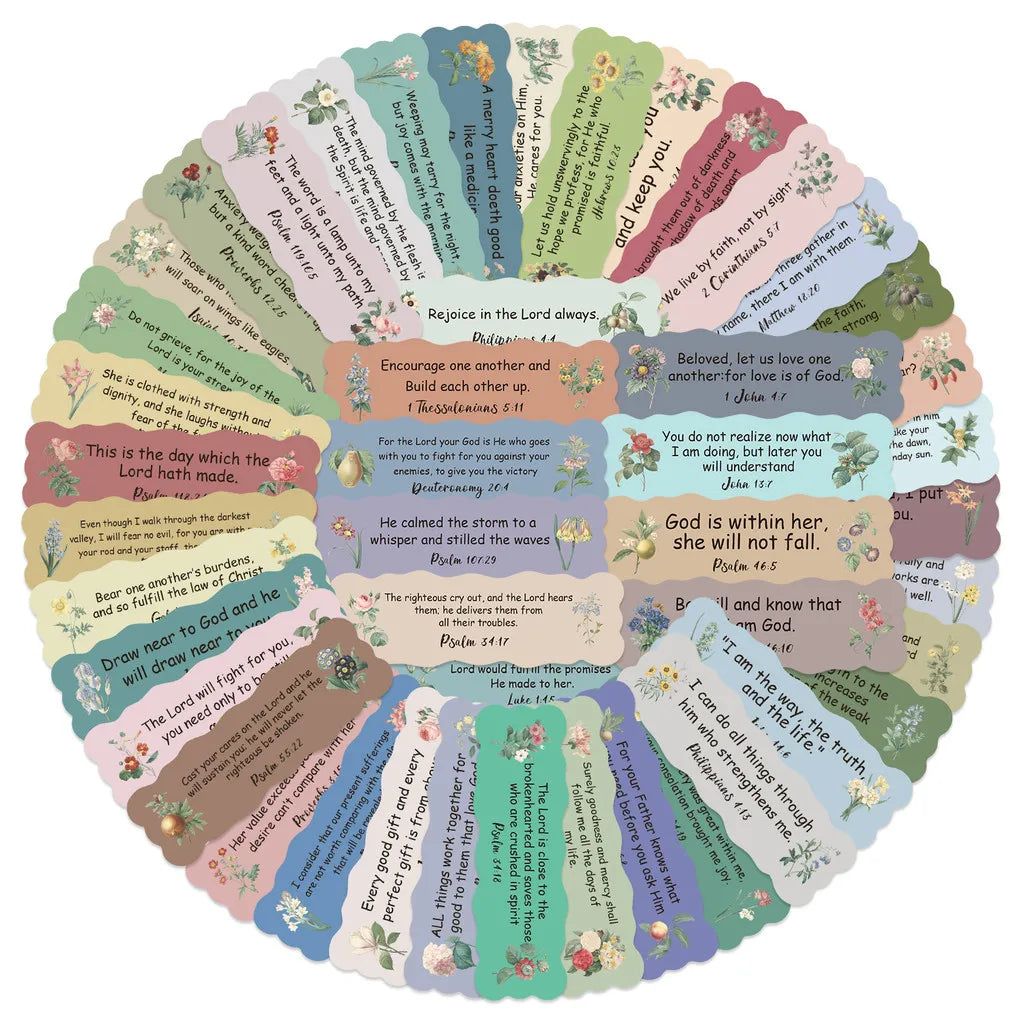 50Pcs Bible Verse Sticker Notes - Waterproof DIY Decor for