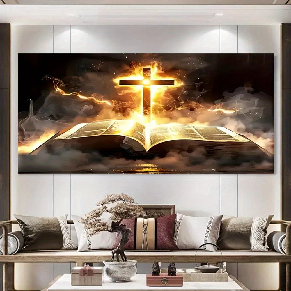 Christian Religion Bible Cross Posters and Prints Canvas Painting Wall