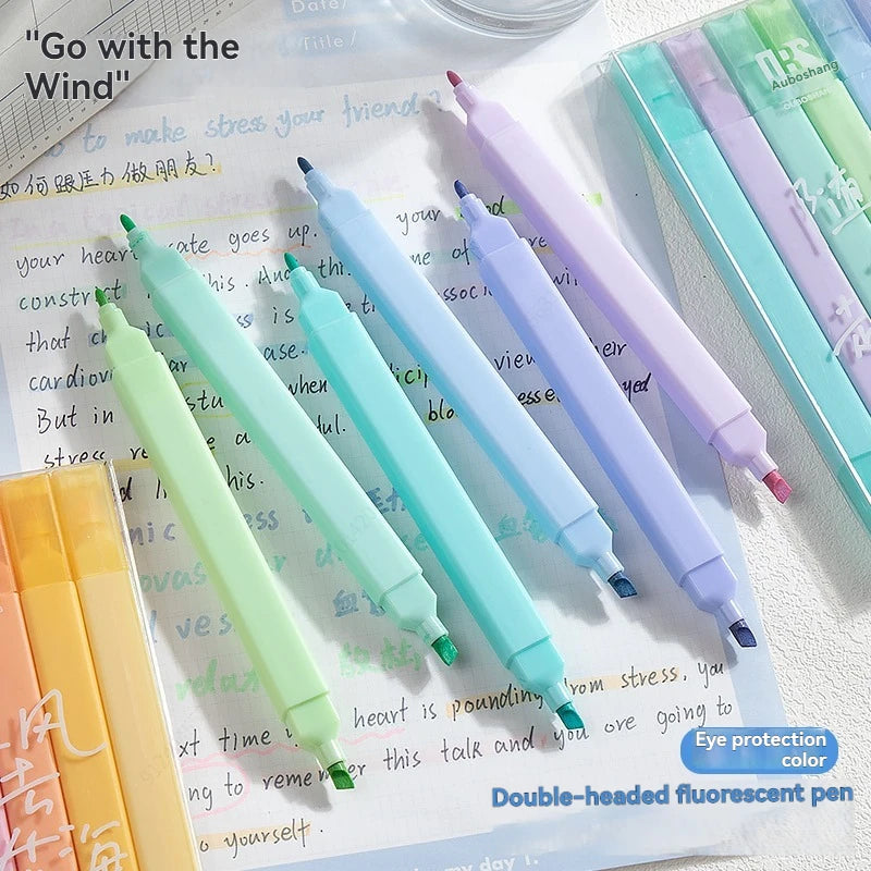 6/12 Colors Highlighters Cute Pastel Pens Bible Pens Soft Tip