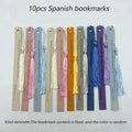 10 Pcs Leather Bible Bookmark Spanish for Women, Separadores De Biblia