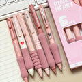 6pcs/set 0.5mm Retractable Gel Pen, Kawaii Stationary, Cute Pens,