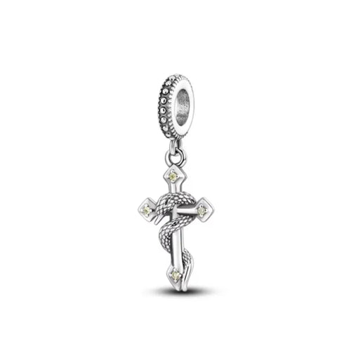 2024 New 925 Silver Jesus Cross The Holy Bible Pendant Charms Beads
