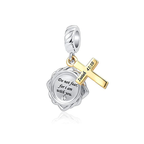 2024 New 925 Silver Jesus Cross The Holy Bible Pendant Charms Beads