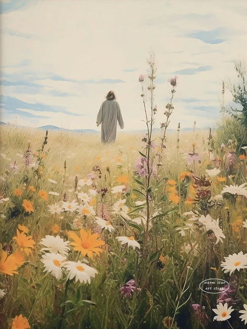 (2D Canvas Painting)  1pc framless Canvas Painting Watercolor Jesus