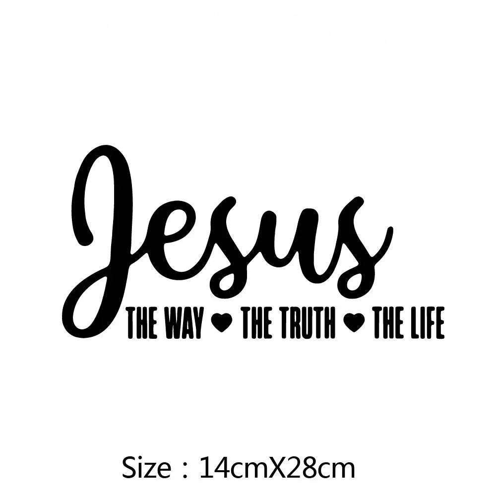 Jesus The Way Truth Life Sticker For Car Window Decor Religious Decal