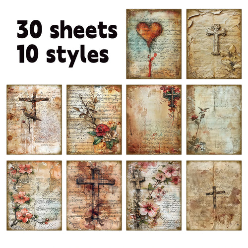 30pcs Bible Decorative Scrapbook Paper,For Bible