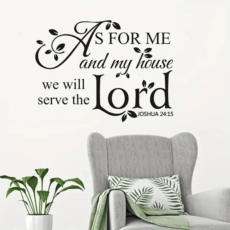As for Me and My House Vinyl Wall Decal, Joshua 24:15