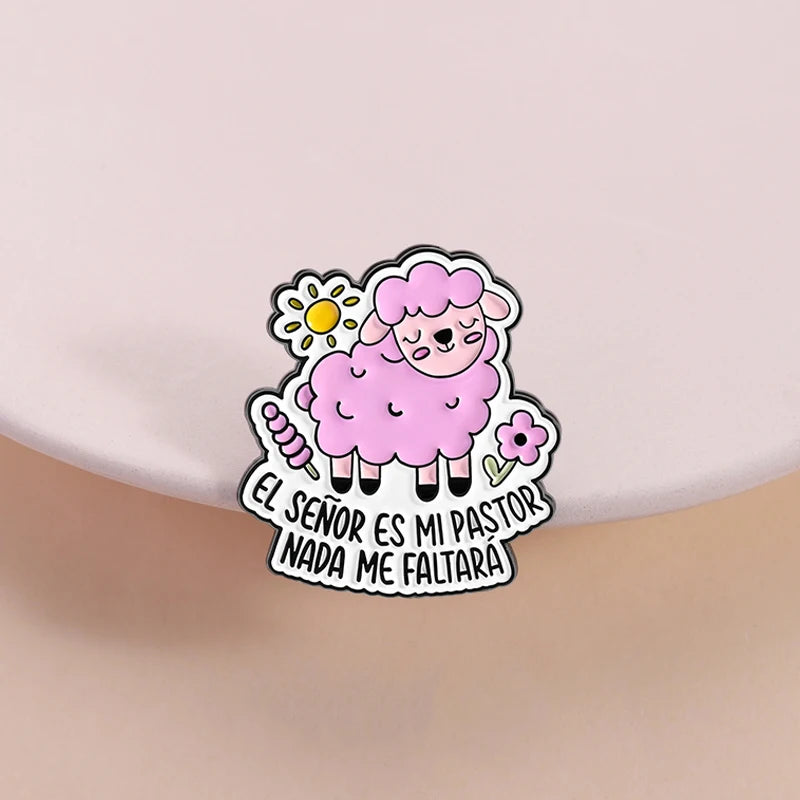 The Lord is My Shepherd Enamel Pin Christian Easter Religious Faith