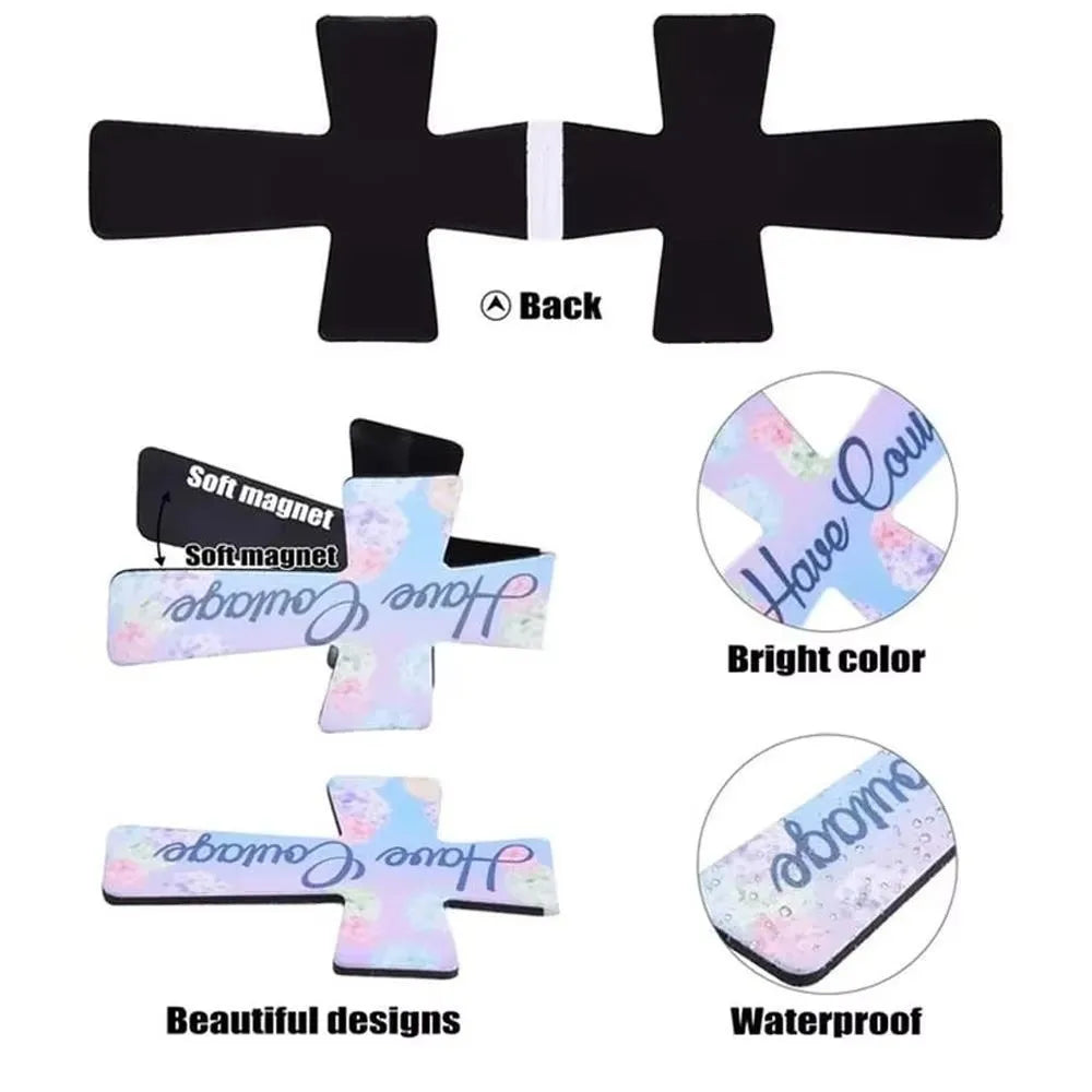 12/16/24PCS Plastic Bible Magnetic Bookmarks Double-Sided Leather