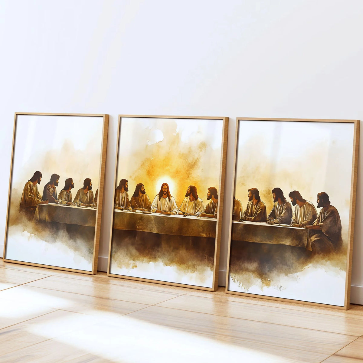 3pcs/set The Last Supper Wall Art Poster Easter Jesus Painting Bible