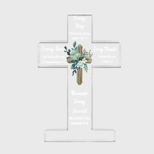 1pc Acrylic Cross - Bible Verses and Prayers, Inspirational Christian