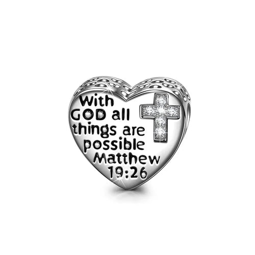 2024 New 925 Silver Jesus Cross The Holy Bible Pendant Charms Beads