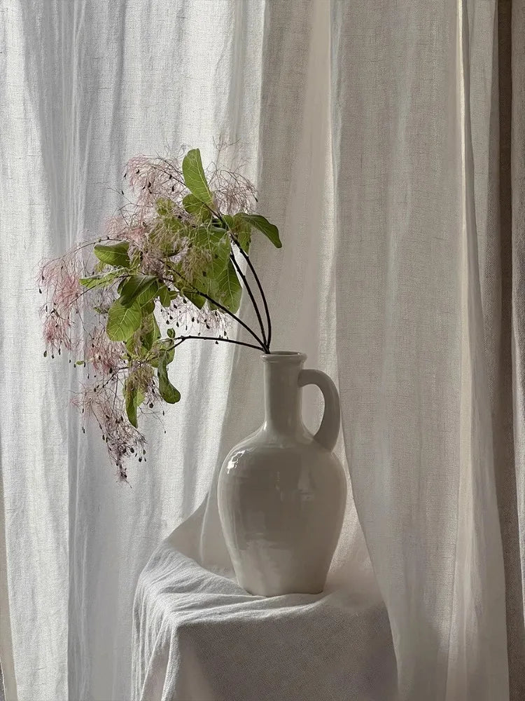 Rustic Elegance: Retro French Ceramic Vase for Stylish Home Decor