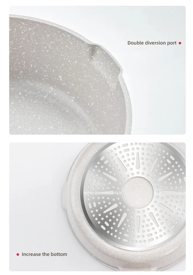 GIANXI Nonstick Pan | Medical Stone Coating | Aluminum Alloy | 20cm & 24cm