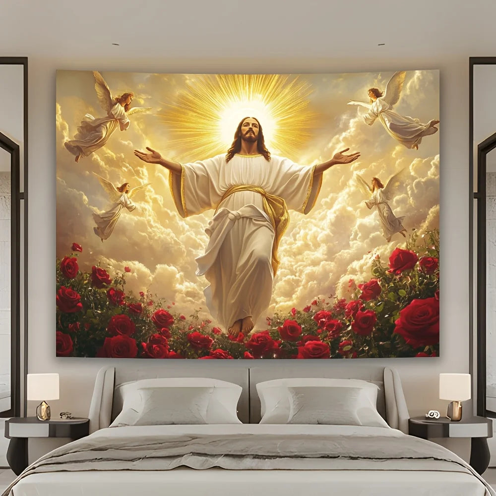 VIKAMA Sacred Light Jesus Tapestry Church Chapel Devotional Living