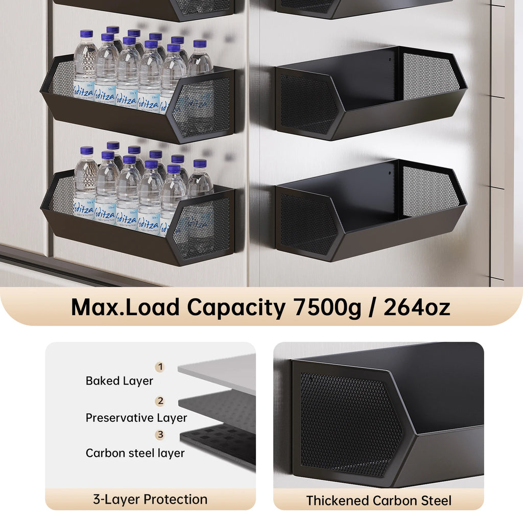 Magnetic Storage Rack for Balcony, Side of Washing Machine, Laundry