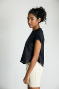Sandcastle Saturdays Top – Black