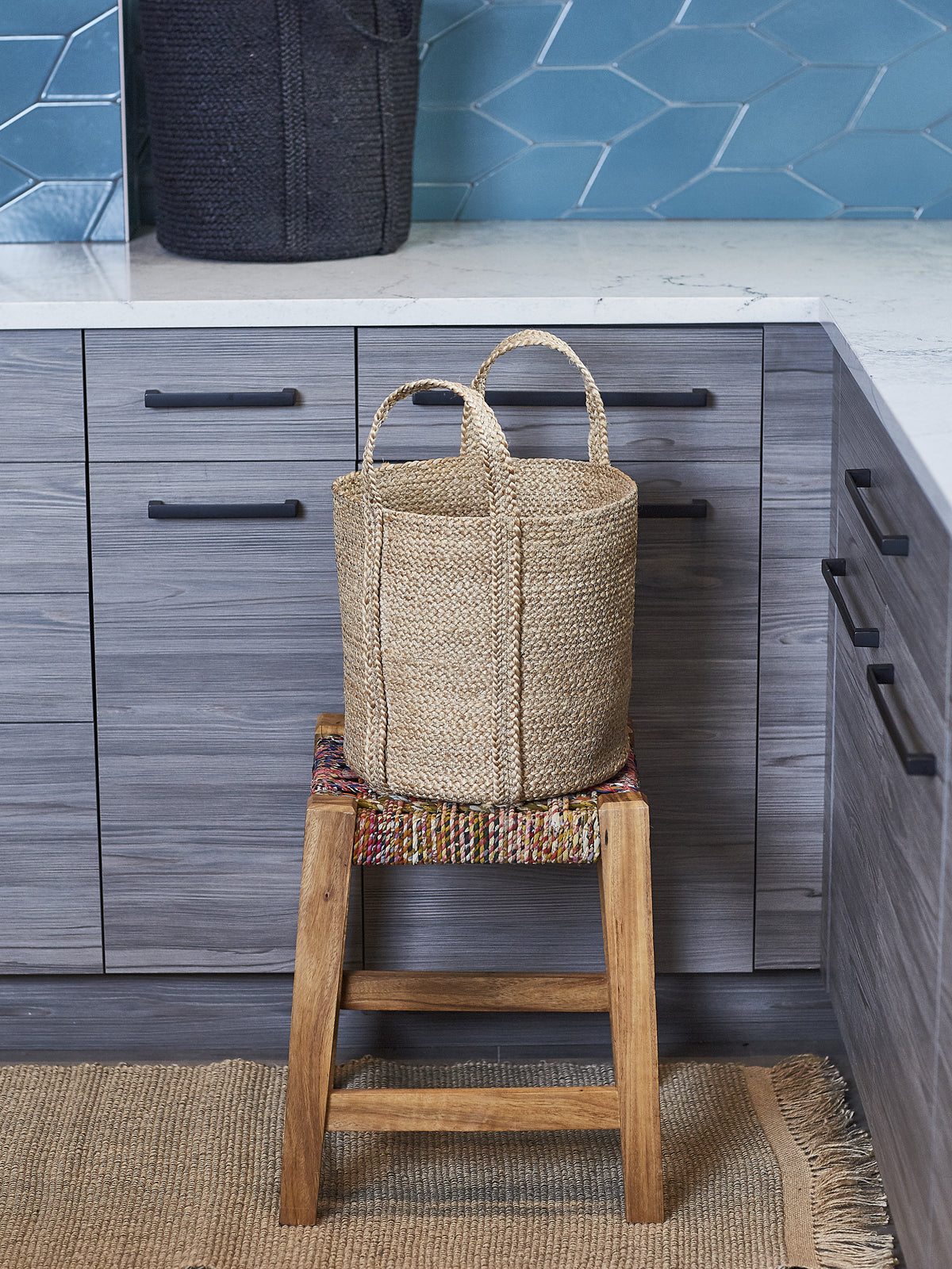Kata Jute Basket with Handle