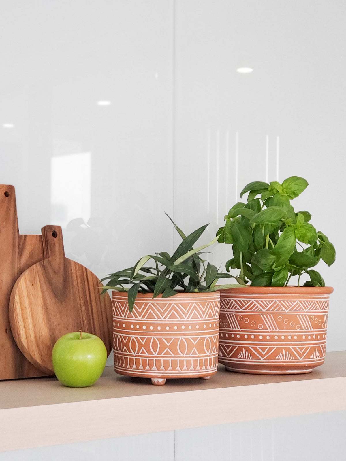 Hand Etched Terracotta Pot - Large | Made in Bangladesh