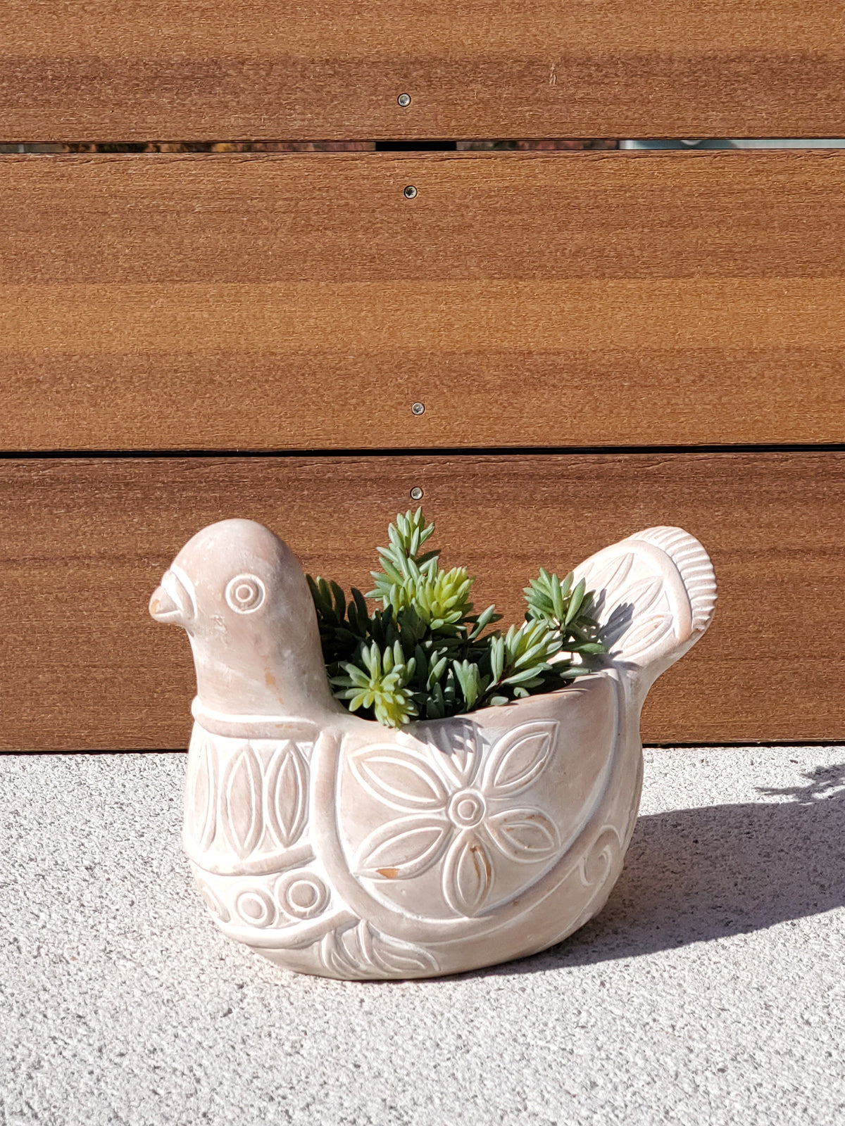 Spotted Dove Terracotta Planter | Handcrafted Clay Pot | Made in Bangladesh | Indoor & Outdoor | Korissa