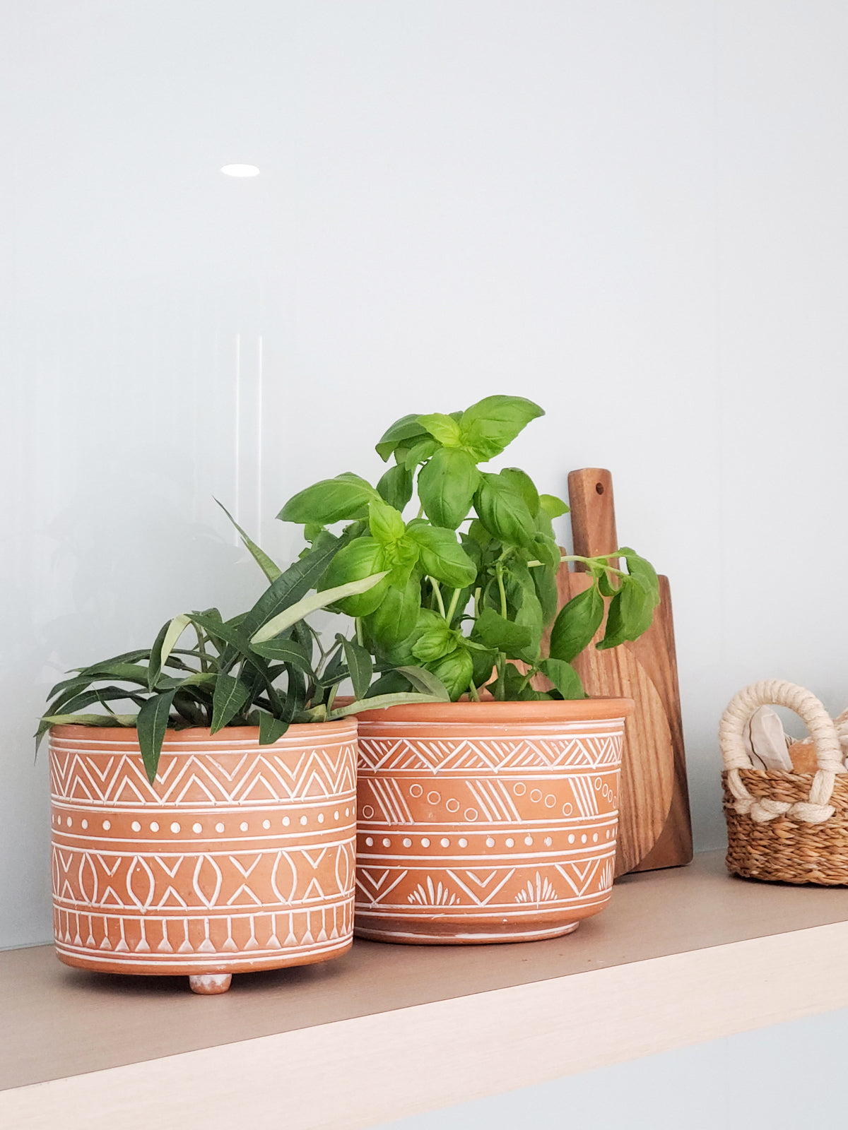 Hand Etched Terracotta Pot - Large | Made in Bangladesh
