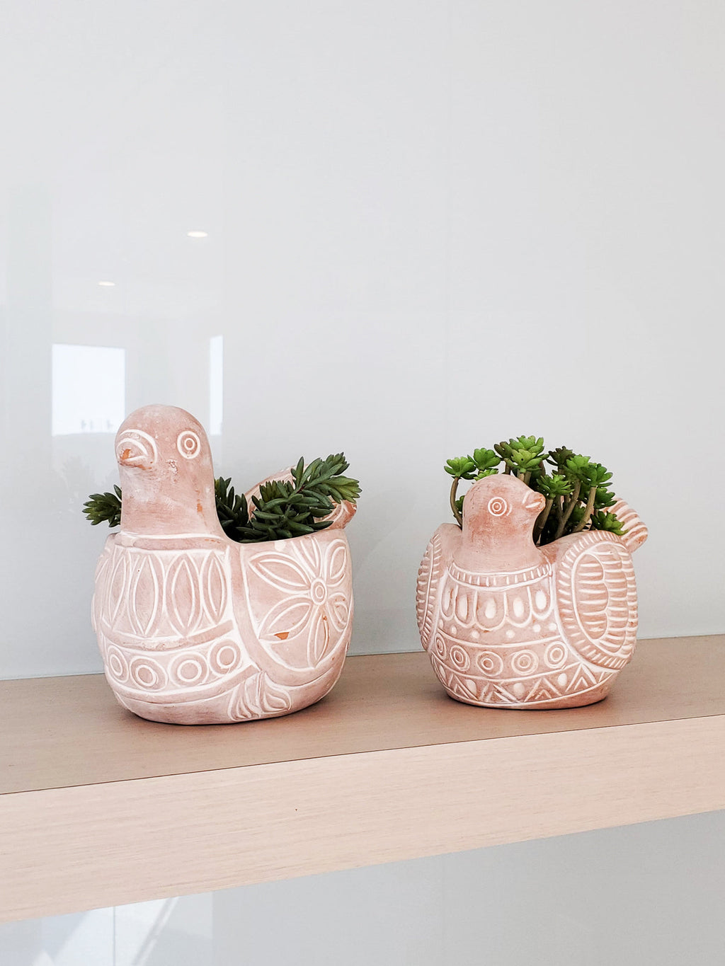 Spotted Dove Terracotta Planter | Handcrafted Clay Pot | Made in Bangladesh | Indoor & Outdoor | Korissa