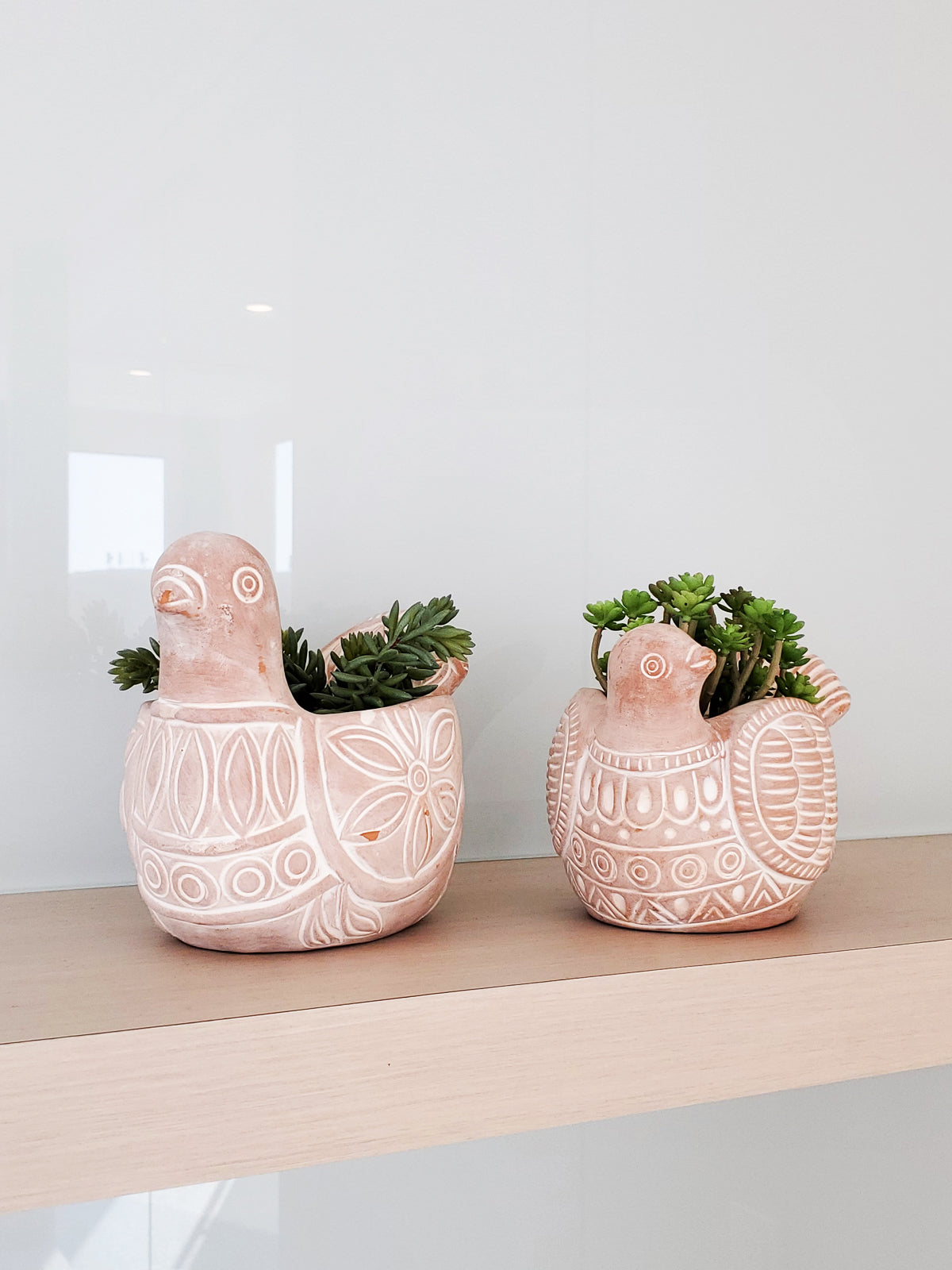 Spotted Dove Terracotta Planter | Handcrafted Clay Pot | Made in Bangladesh | Indoor & Outdoor | Korissa