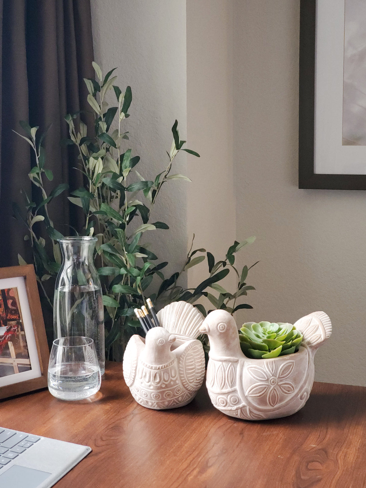 Spotted Dove Terracotta Planter | Handcrafted Clay Pot | Made in Bangladesh | Indoor & Outdoor | Korissa
