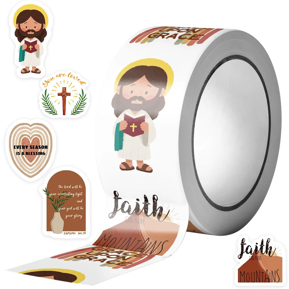 500pcs Jesus Bible Sticker For Laptop Phone Case Guitar Skateboard