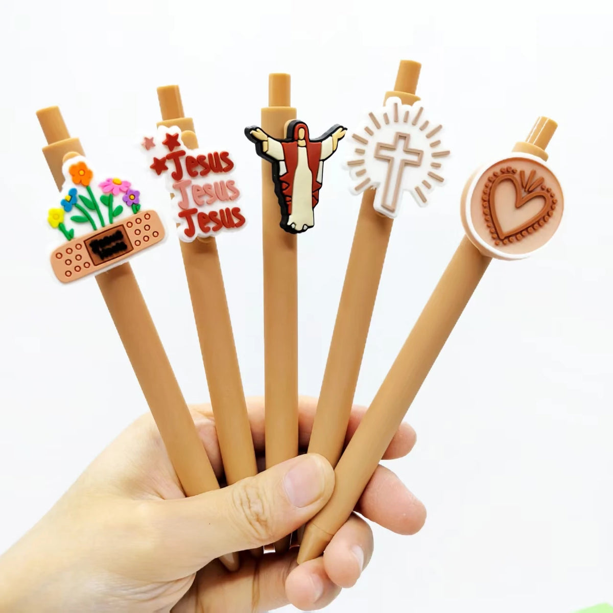 10PCS Religious Gender Pen, Jesus Bible Phrase Ballpoint Pen, Faith