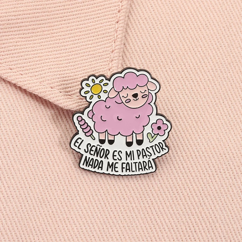 The Lord is My Shepherd Enamel Pin Christian Easter Religious Faith