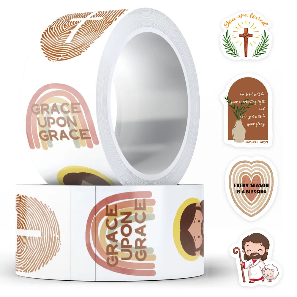 500pcs Jesus Bible Sticker For Laptop Phone Case Guitar Skateboard