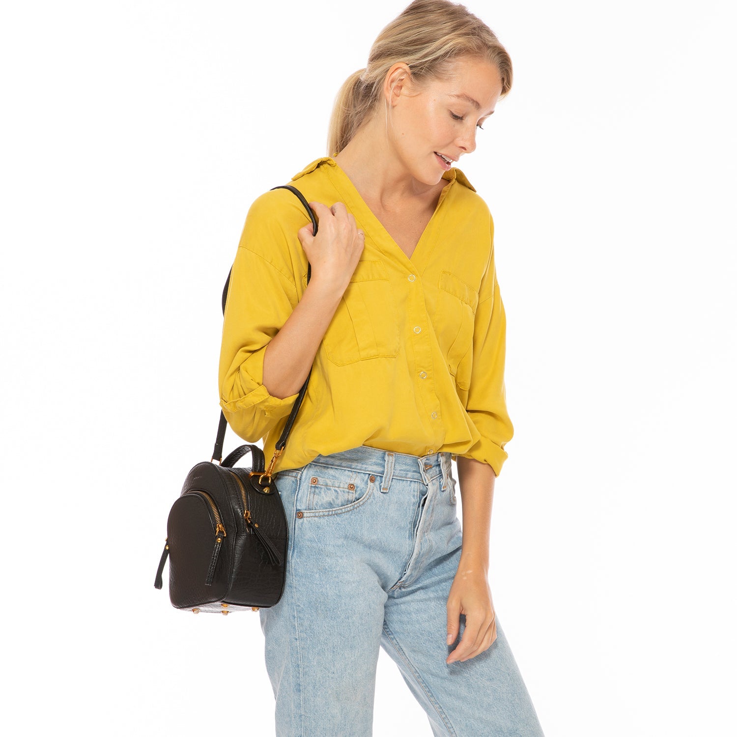 The Amanda - Small Leather Backpack Purse