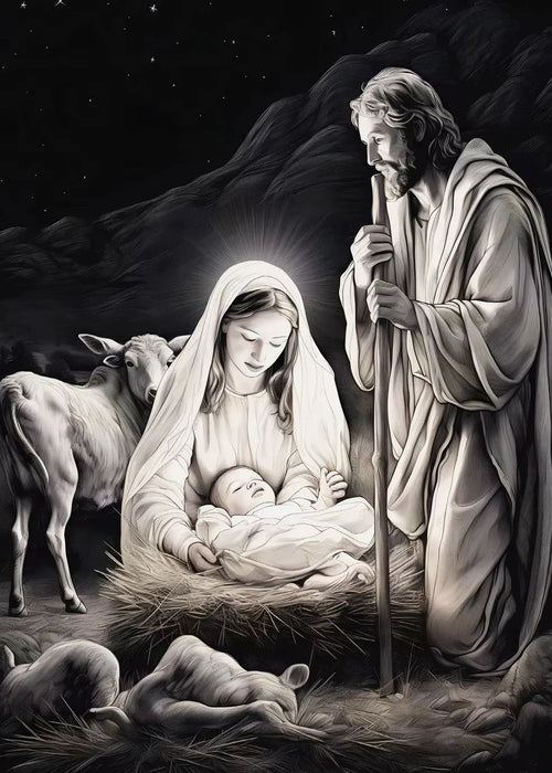 Jesus Walks on Water Christian Good Shepherd Art Poster Bible