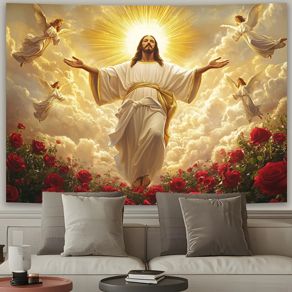 VIKAMA Sacred Light Jesus Tapestry Church Chapel Devotional Living
