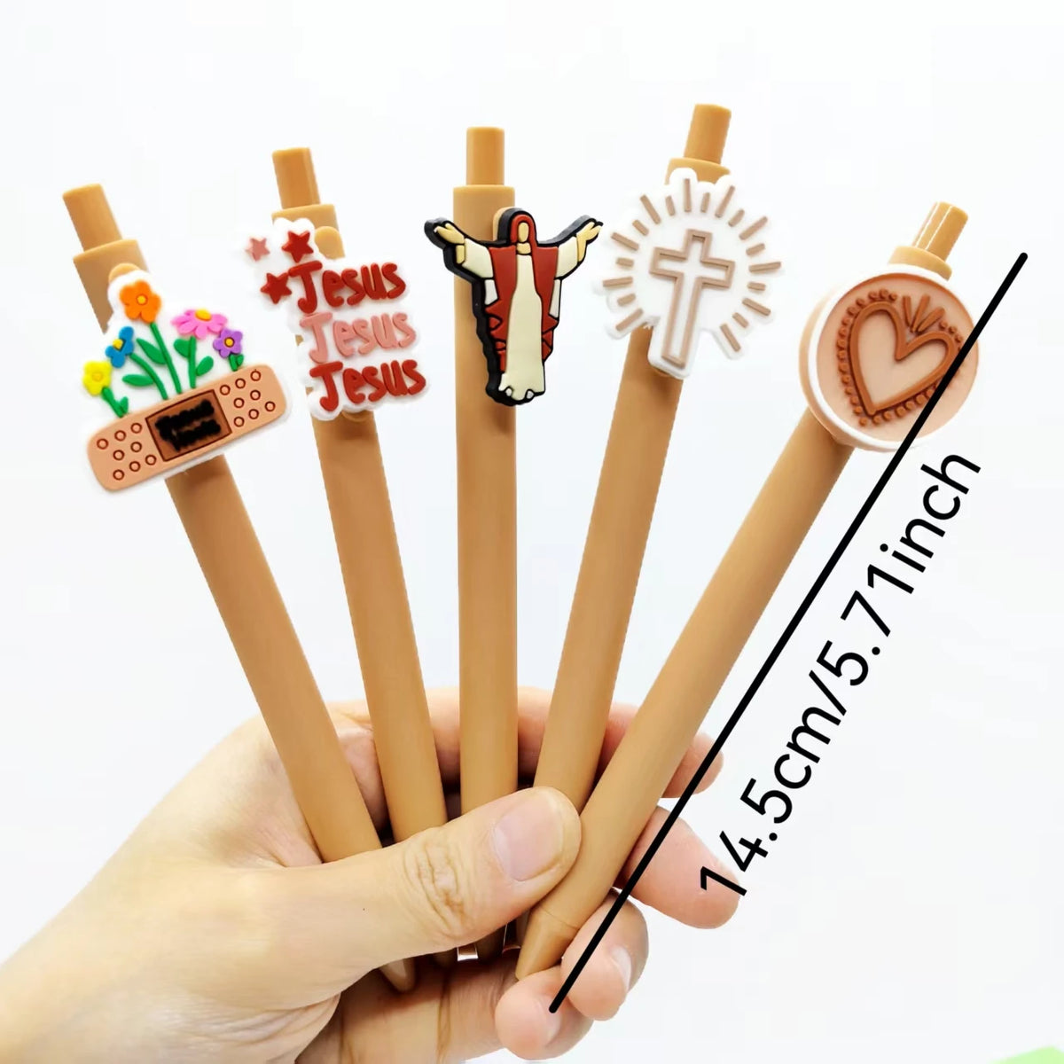 10PCS Religious Gender Pen, Jesus Bible Phrase Ballpoint Pen, Faith