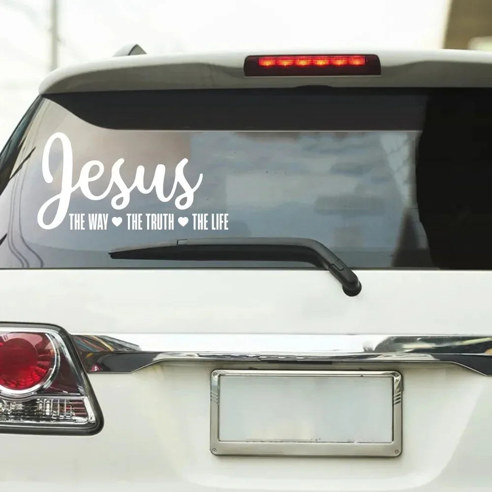 Jesus The Way Truth Life Sticker For Car Window Decor Religious Decal