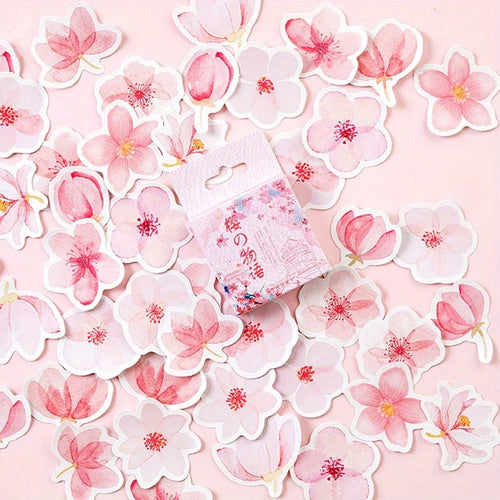 Mohamm Japanese Cherry Blossoms Planner Flower Diary Deco Paper Small