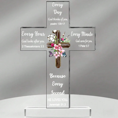 1pc Acrylic Cross - Bible Verses and Prayers, Inspirational Christian